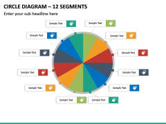 Circle Diagram – 12 Segments PPT Slide 2