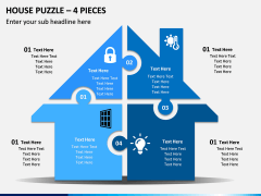 House Puzzle – 4 Pieces PPT Slide 1