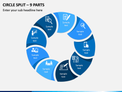 Circle Split – 9 Parts PPT Slide 1