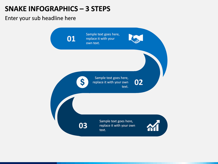 Snake Infographics – 3 Steps PPT slide 1