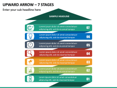 Upward Arrow – 7 Stages PPT Slide 2