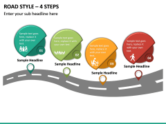 Road Style – 4 Steps PPT slide 2