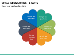 Circle Infographics – 6 Parts PPT Slide 2