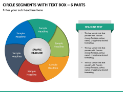 Circle Segments With Text Box – 6 Parts PPT Slide 2