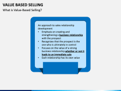 Value Based Selling PPT Slide 1