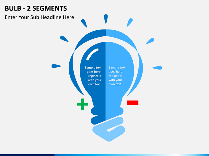 Bulb - 2 Segments PPT slide 1