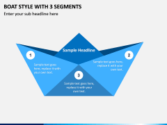 Boat Style with 3 Segments PPT slide 1