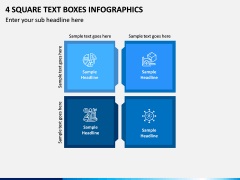 4 Square Text Boxes Infographics PPT slide 1