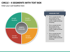 Circle – 4 Segments With Text Box PPT Slide 2