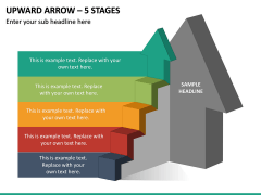Upward Arrow – 5 Stages PPT Slide 2