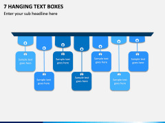 7 Hanging Text Boxes PPT slide 1