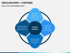Circular Steps – 4 Options PPT slide 1
