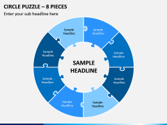 Circle Puzzle – 8 Pieces PPT Slide 1