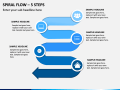 Spiral Flow – 5 Steps PPT Slide 1