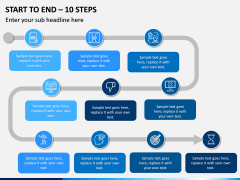 Start To End – 10 Steps PPT slide 1