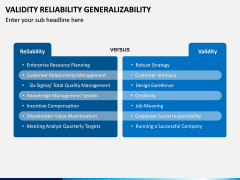 Validity Reliability Generalizability PPT Slide 11