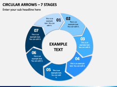 Circular Arrows – 7 Stages PPT Slide 1