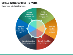 Circle Infographics – 6 Parts PPT slide 2