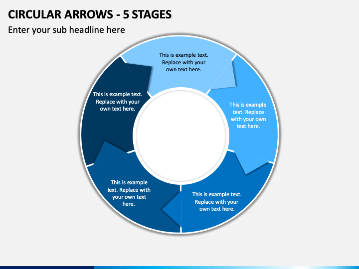 Circular Arrows - 5 Stages PPT Slide 1