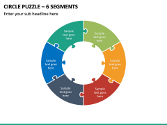 Circle Puzzle – 6 Segments PPT Slide 2