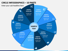 Circle Infographics – 10 Parts PPT Slide 1