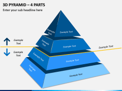 3d Pyramid – 4 Parts PPT Slide 1