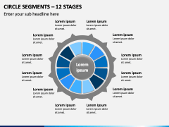 Circle Segments – 12 Stages PPT Slide 1