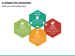 4 Connected Hexagons PPT slide 2