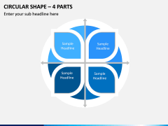 Circular Shape – 4 Parts PPT Slide 1