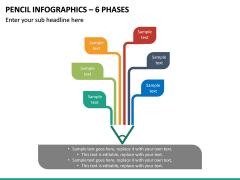 Pencil Infographics – 6 Phases PPT slide 2