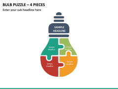 Bulb Puzzle – 4 Pieces PPT Slide 2