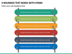 6 Rounded Text Boxes with Stand PPT slide 2