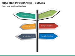Road Sign Infographics – 6 Stages PPT Slide 2
