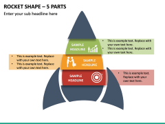 Rocket Shape – 5 Parts PPT Slide 2