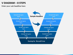 V Diagram – 8 Steps PPT slide 1