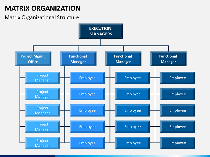 Matrix Organization PowerPoint and Google Slides Template - PPT Slides