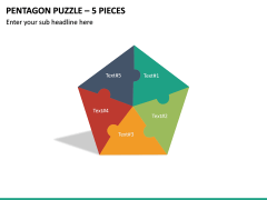 Pentagon Puzzle – 5 Pieces PPT Slide 2