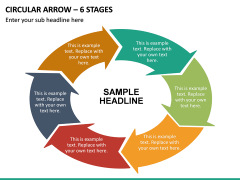 Circular Arrow – 6 Stages PPT Slide 2