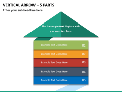 Vertical Arrow – 5 Parts PPT Slide 2