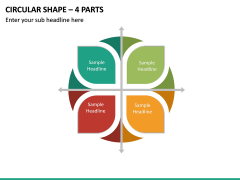 Circular Shape – 4 Parts PPT Slide 2