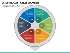 6 Step Process - Circle Segments PPT slide 2