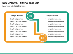 Two Options – Simple Text Box PPT slide 2