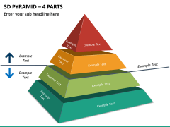 3d Pyramid – 4 Parts PPT Slide 2