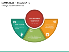 Semi Circle – 3 Segments PPT Slide 2