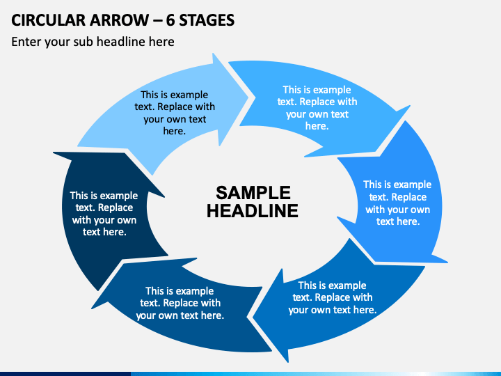 Circular Arrow – 6 Stages PPT Slide 1