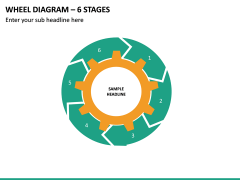 Wheel Diagram – 6 Stages PPT Slide 2