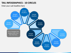 Tail Infographics - 10 Circles PPT Slide 1