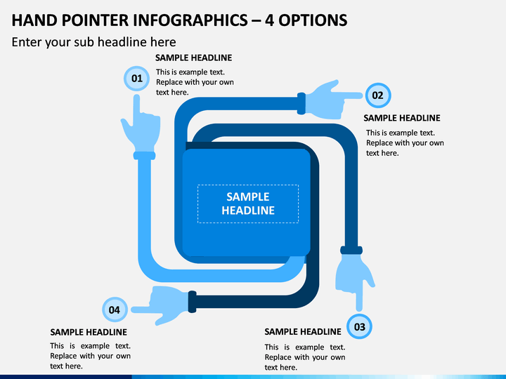 Hand Pointer Infographics – 4 Options PPT Slide 1
