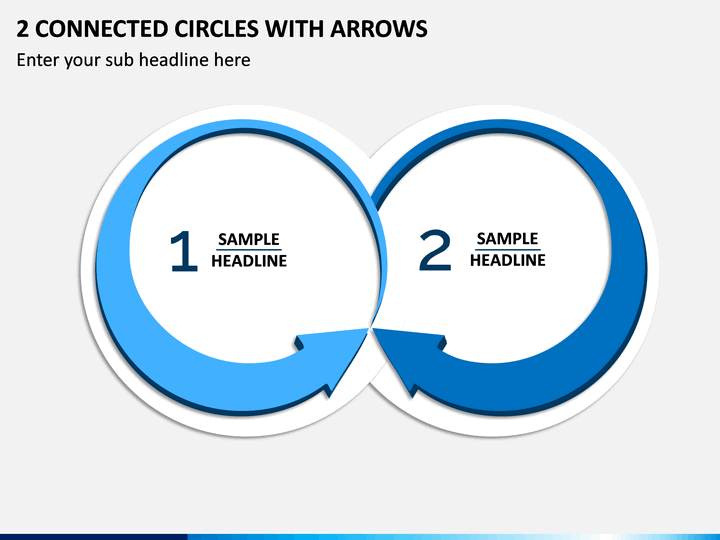 2 Connected Circles With Arrows PPT Slide 1