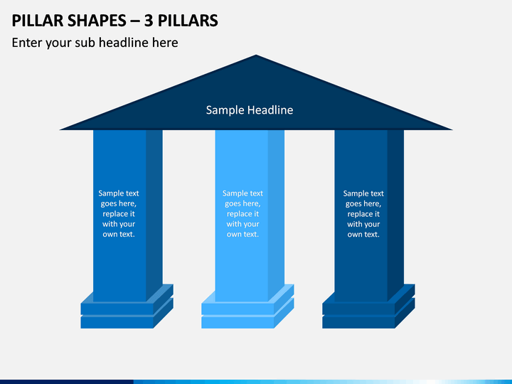 Pillar Shapes – 3 Pillars PPT slide 1